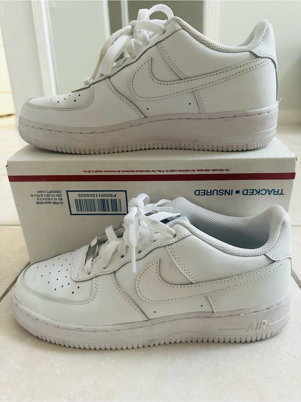 Nike Air Force 1’s White Kids' Sneakers - Picture 2 of 4